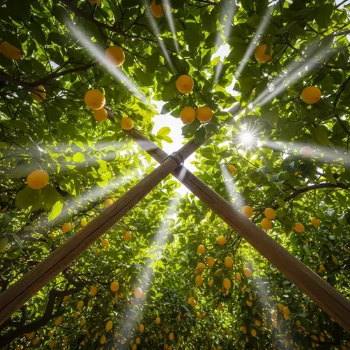 Vibrant Lemon Plantation | Naturalistic Agricultural Landscape