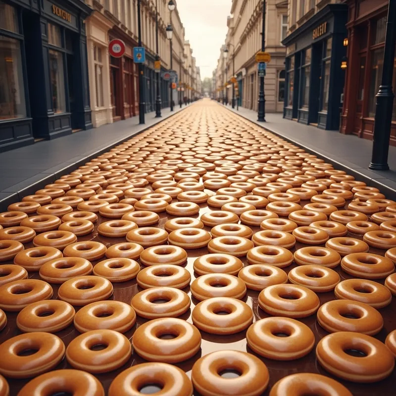 Honey-Glazed Doughnut Street | Sweet & Unique Scene Honey-Glazed Doughnut Street | Sweet & Unique Scene