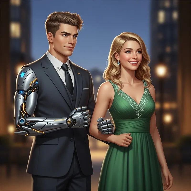 Edward Elric and Winry Rockbell | Modern Suit and Elegant Dress