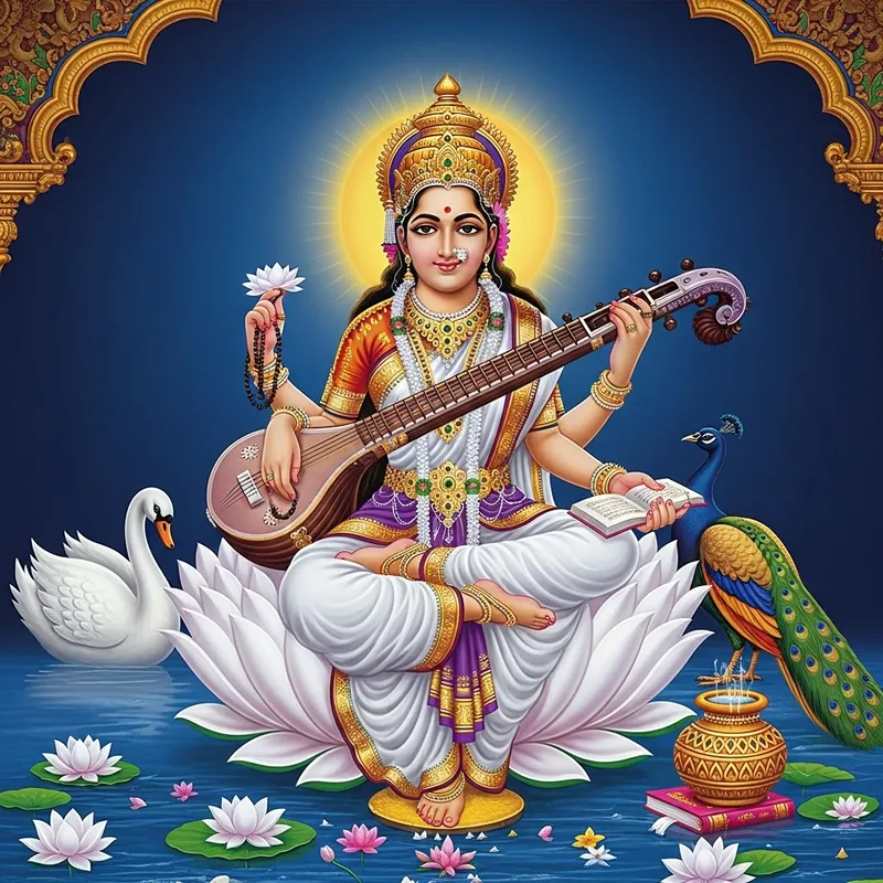 Saraswati: Hindu Goddess Image & Wisdom
