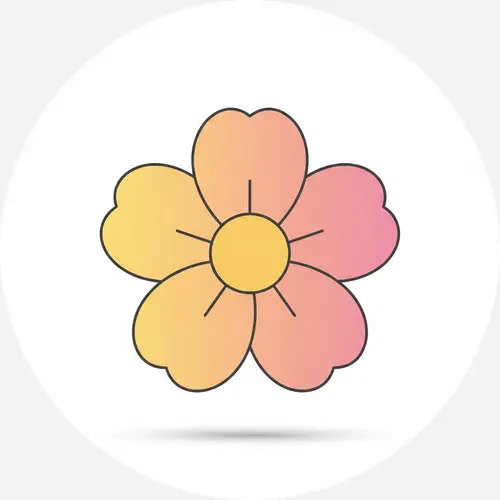Beautiful Flower Icon - Free Vector Image