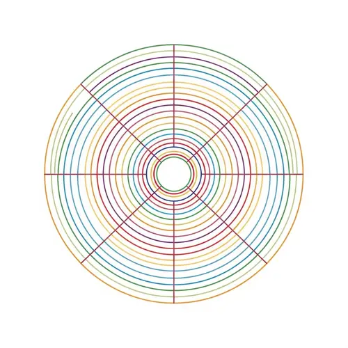 Minimalist Geometric Design in Circle for Harmony and Balance