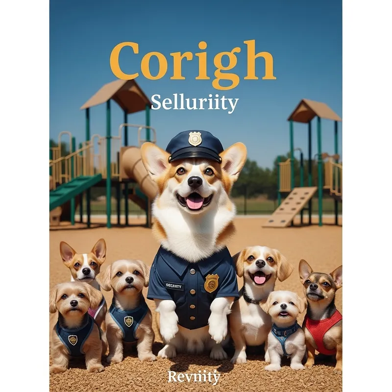 Corgi in Security Costume - Adorable Book Cover