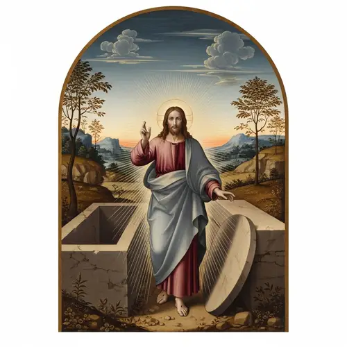 Jesus Rising from the Tomb in Renaissance Style