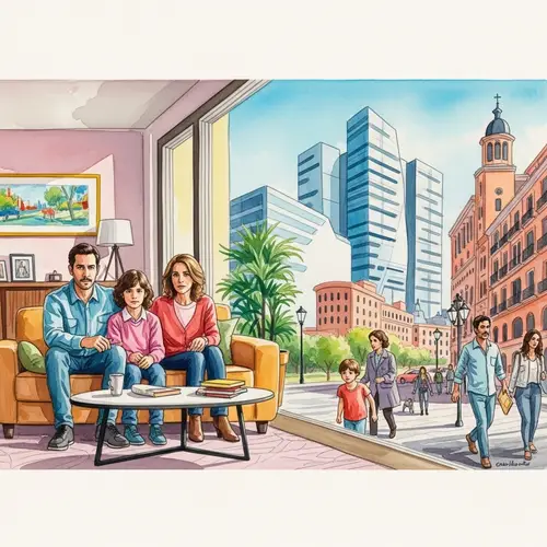 Vibrant Watercolor Painting of Iconic Spanish TV Series