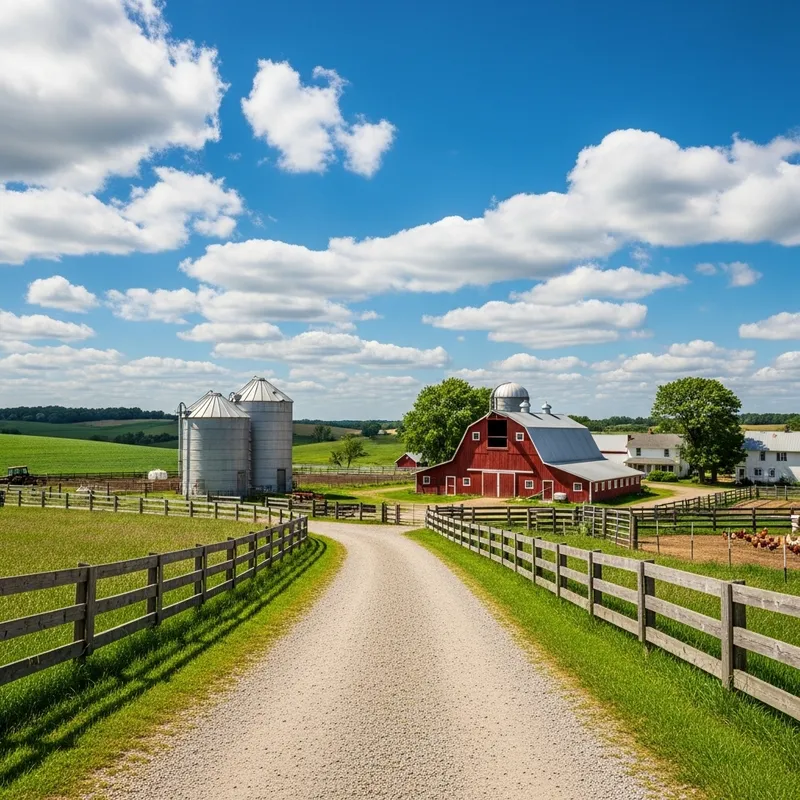 Rural Landscape Infrastructure: A Serene Countryside View Rural Landscape Infrastructure: A Serene Countryside View