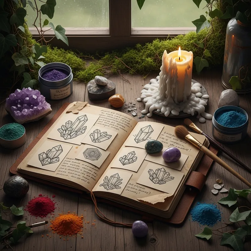 Crystal Journaling with Mystical Grunge | Creative Scene Crystal Journaling with Mystical Grunge | Creative Scene