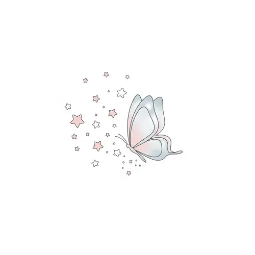 K-Pop Logo Design: Butterfly & Stars