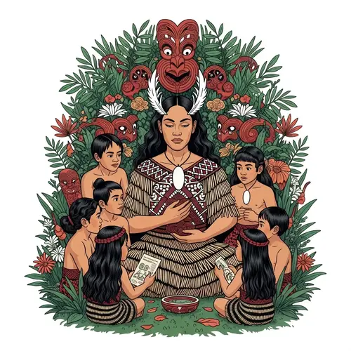 Maori Goddess Surrounded by Children: Appreciating Maori Culture