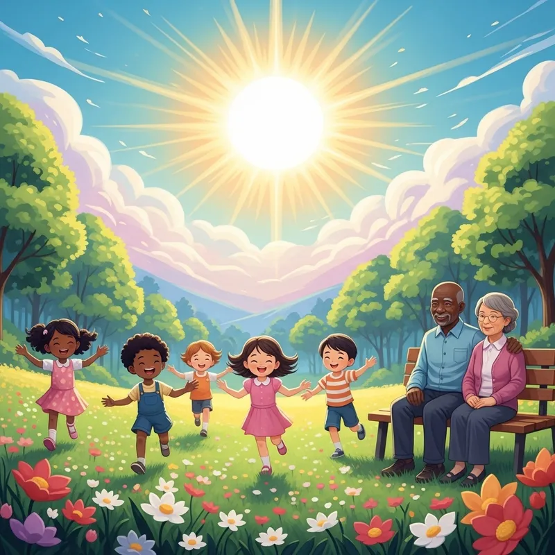 Capturing the Essence of Happiness: A Vibrant Joyful Scene Capturing the Essence of Happiness: A Vibrant Joyful Scene