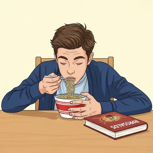 Youthful Joy: Instant Ramen Noodle Pleasure & Health Risks