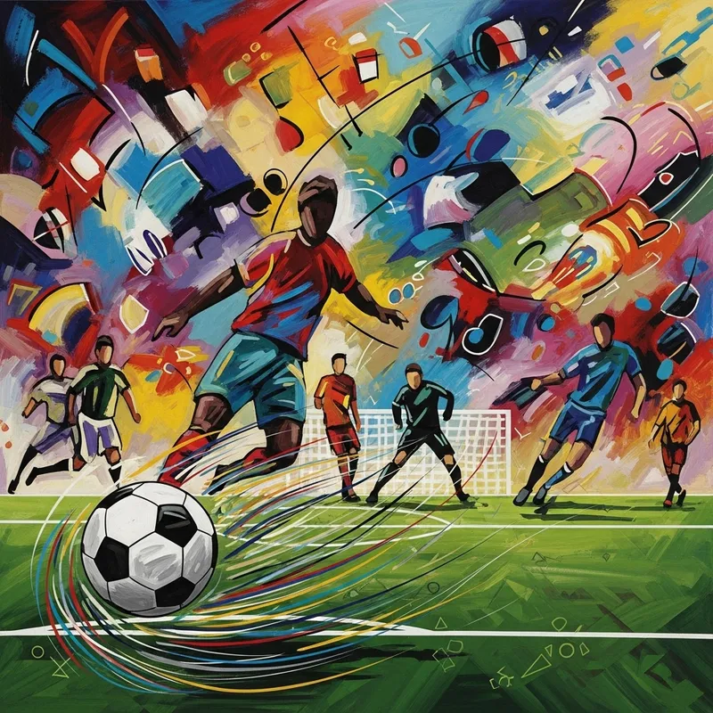 Abstract Interpretation of Soccer | Dynamic Artwork Abstract Interpretation of Soccer | Dynamic Artwork