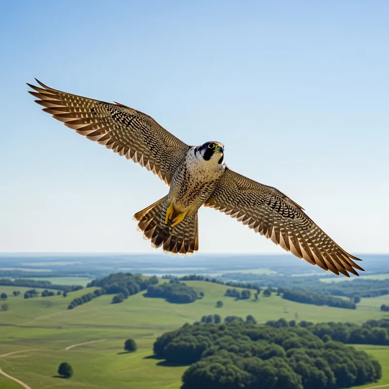 Majestic Falcon in Flight