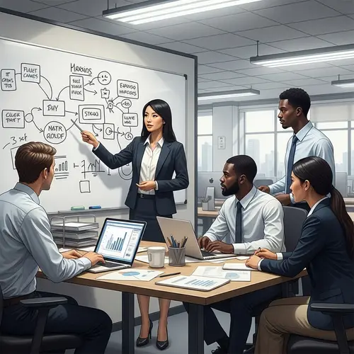 Diverse Corporate Team in Action | Office Collaboration Project