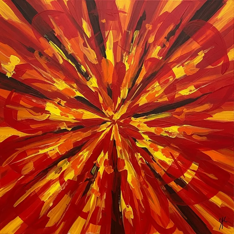 Fiery Energy: Captivating Abstract Art Piece