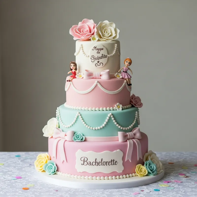 Girly Bachelorette Party Cake for a Feminine Celebration