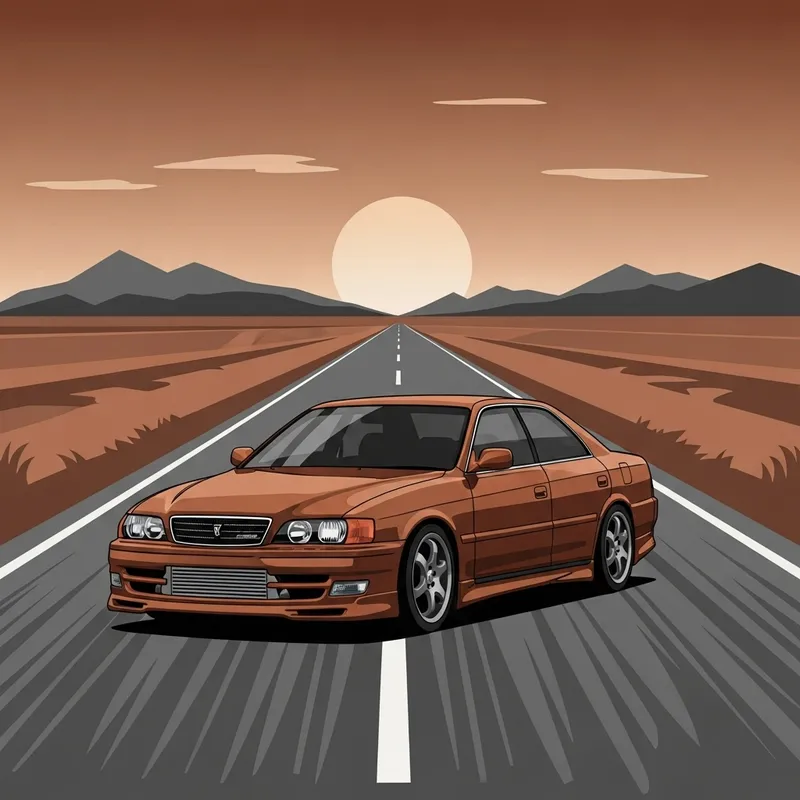 Brown Toyota Chaser JZX100 Vector Artwork in 1920x720 Resolution Brown Toyota Chaser JZX100 Vector Artwork in 1920x720 Resolution