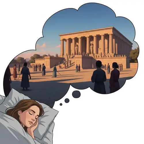 Dreaming Woman at Ancient Temple | Serene Voices & Converations