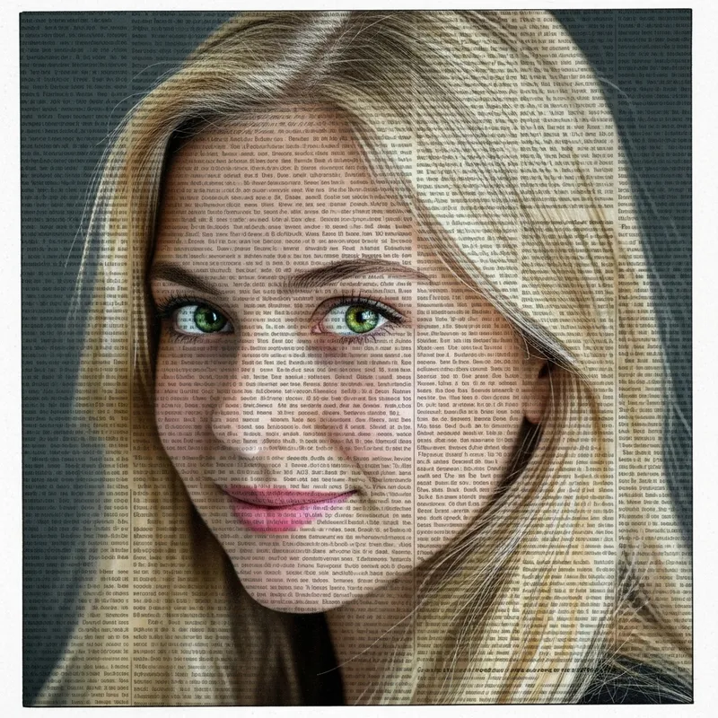 Vintage Green-Eyed Girl Portrait with Blonde Hair Vintage Green-Eyed Girl Portrait with Blonde Hair