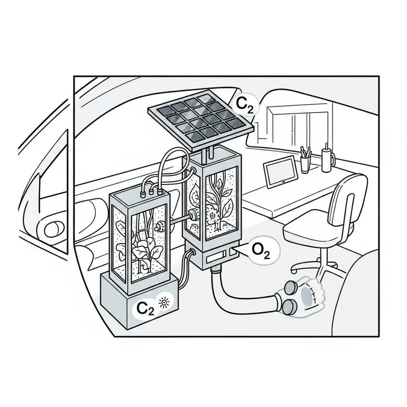 Compact Solar-Powered CO2 to Oxygen Device