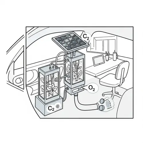 Compact Solar-Powered CO2 to Oxygen Device