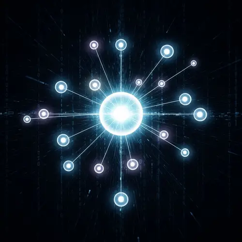 Global Internet Network | Main Server Sphere & Glowing Nodes