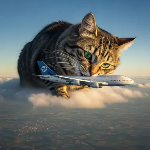 Cat Eating Plane - Funny Pet Video