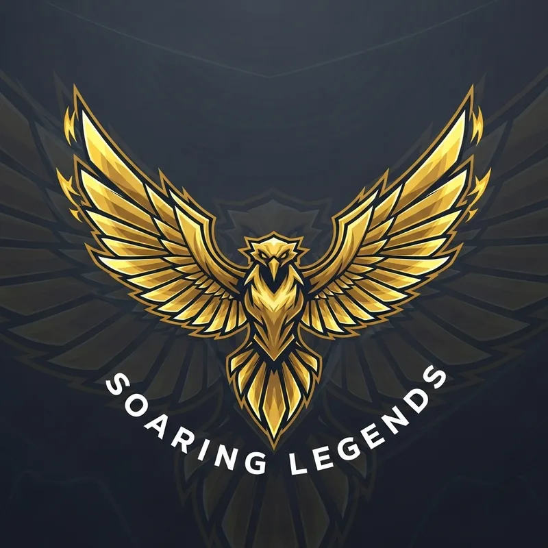 Modern Golden Phoenix Esports Logo Design Modern Golden Phoenix Esports Logo Design