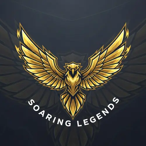 Modern Golden Phoenix Esports Logo Design