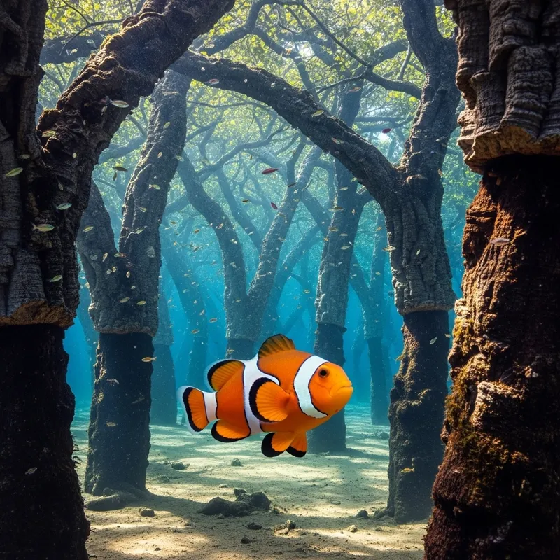 Clownfish in Cork Oak Forest - Underwater Wonderland