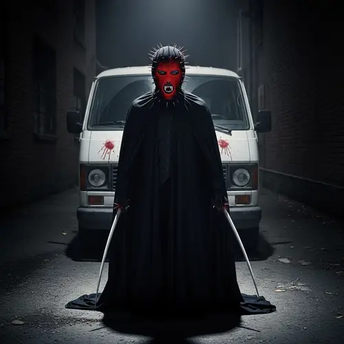 Ethereal Encounter: Vampire Masquerade in Moonlit Alley