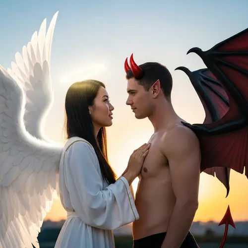 Angel and Devil Falling in Love: A Beautiful Paradox