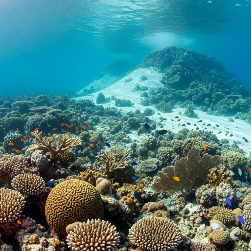 Realistic Caribbean Coral Reefs Underwater Scene