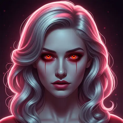 Woman with Fiery Eyes and Fairy Hair | Ethereal Beauty