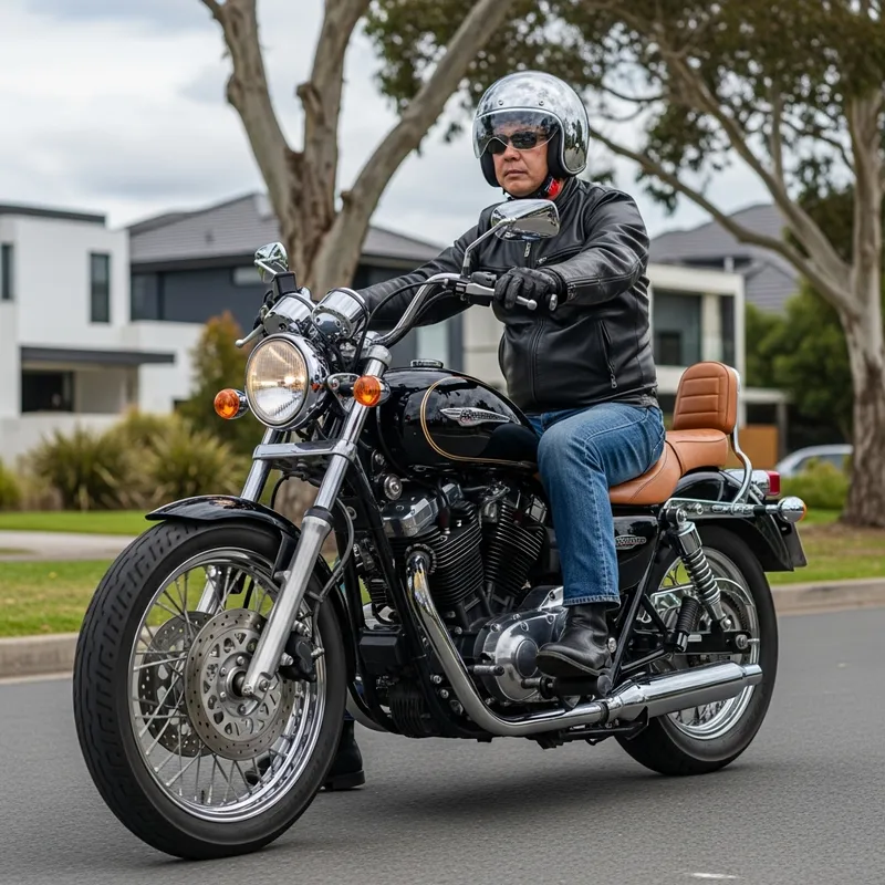 Man Riding Motorbike
