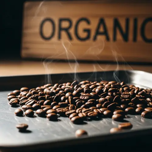 Organic Coffee Beans: Freshly Roasted Scene