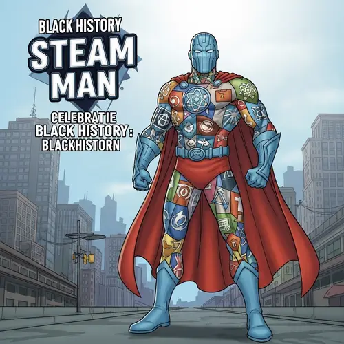 STEAM Man: The Mighty Superhero Championing Education | Black History Campaign