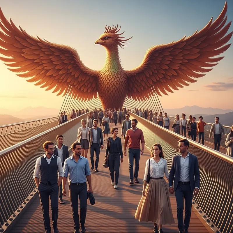 Phoenix Sculpture Bridge: Beauty & Harmony Crossing