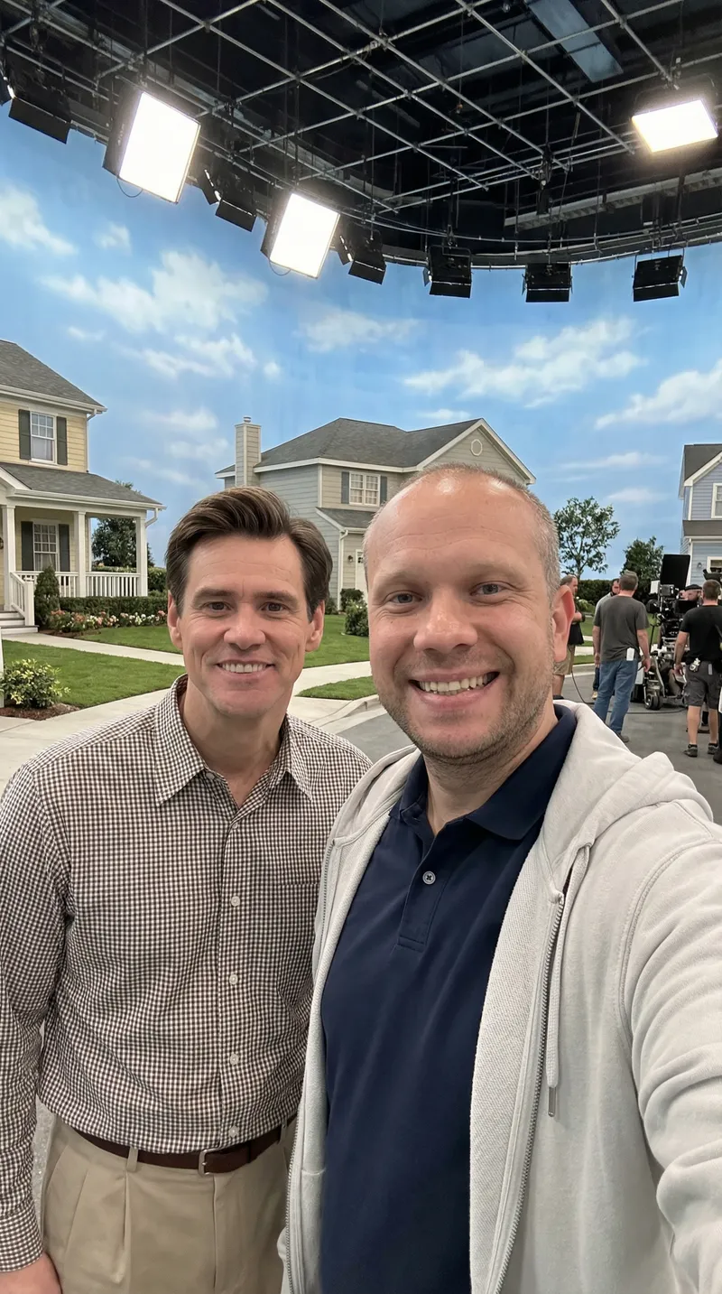 Ultra-Realistic Selfie with Jim Carrey from Truman Show