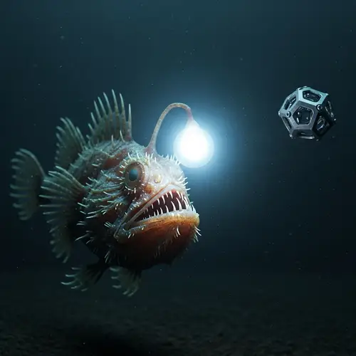 Realistic Anglerfish Deep Sea Depiction