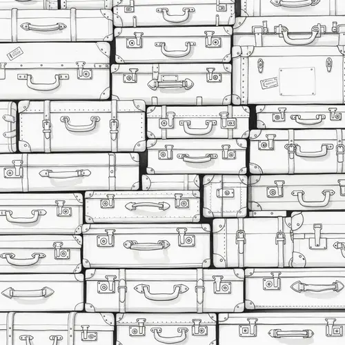 Vintage Travel Suitcases Wall Art | Watercolor Painting