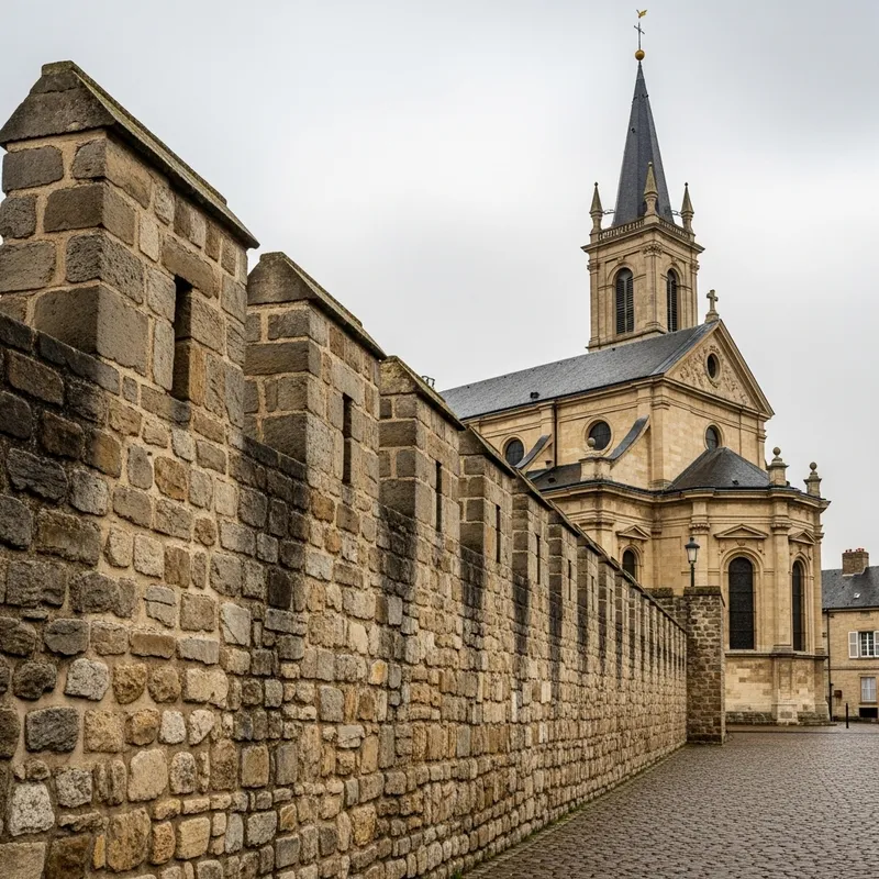 15-Foot Wall with Historic Church | Detailed Historic Scene