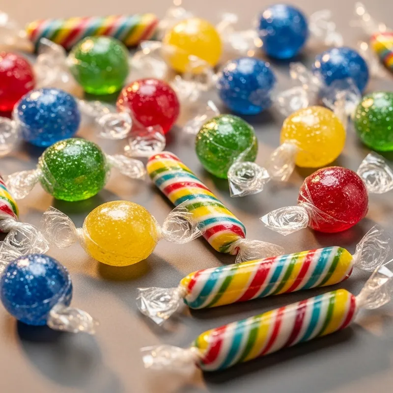 Colorful Assortment of Hard Candies - Sweet Delights with Kẹo