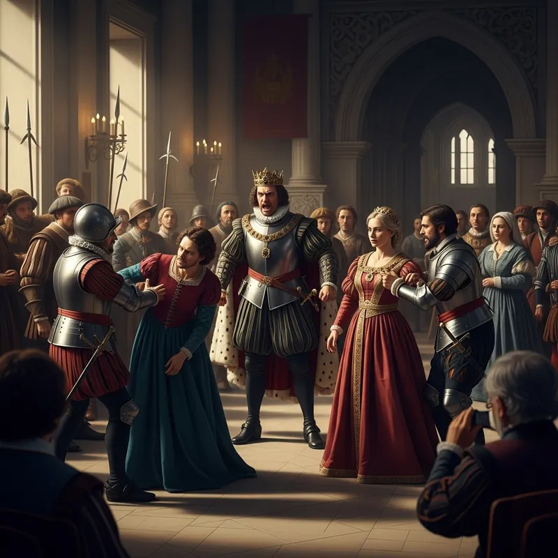 1534 Royal Anger: Enrique VIII in Capturing Scene