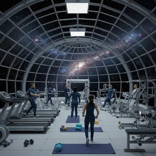 Space Gym: Workout Among the Stars in Zero Gravity