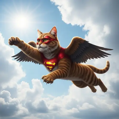 Flying Super Cat: The Majestic Feline Hero