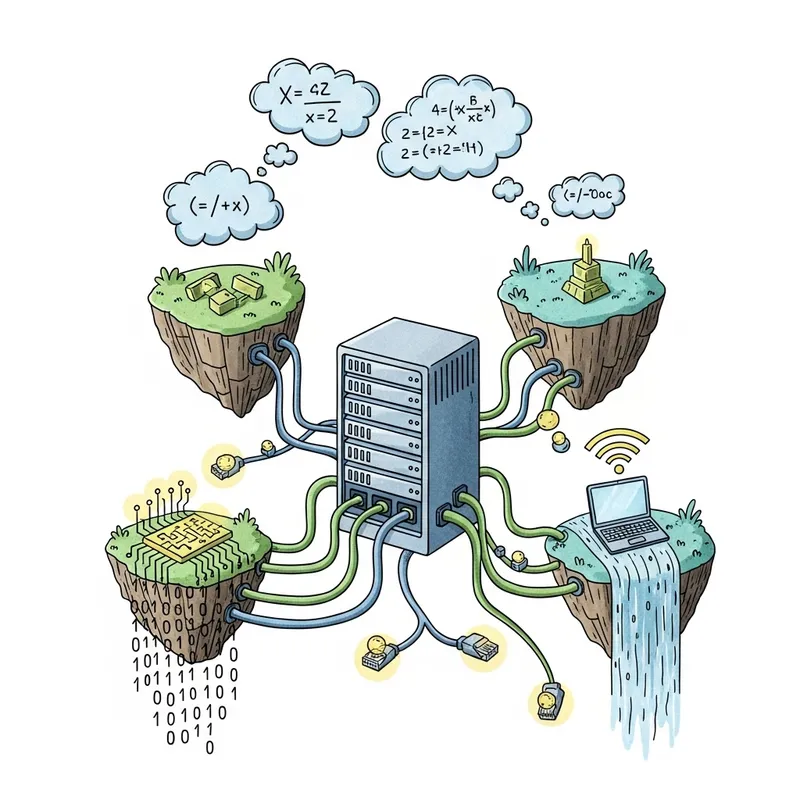 Computer Science, Computer Networks, Hand-Drawn Artwork, Easy