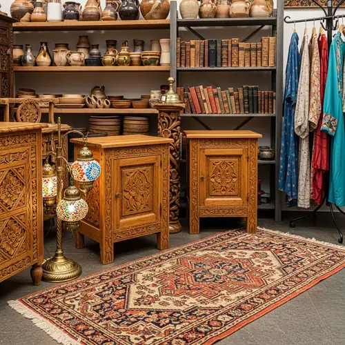 Vintage Bohemian Eclectic Items: Furniture, Lamp, Rug & More