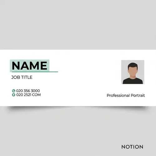 Professional Resume Header Design in Notion Style
