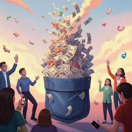 Surreal Scene of Currency Deluge | Fantasy Digital Painting